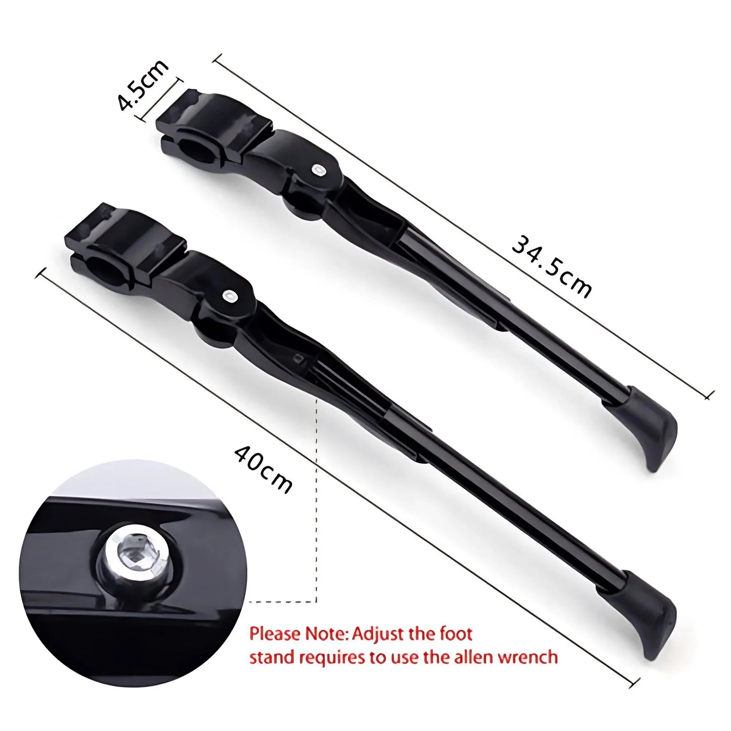 24/27 Inch Bike Kickstand Adjustable Heavy Duty Aluminum Alloy Bicycle Kickstand for Mountain Road Bikes Cycling Accessories