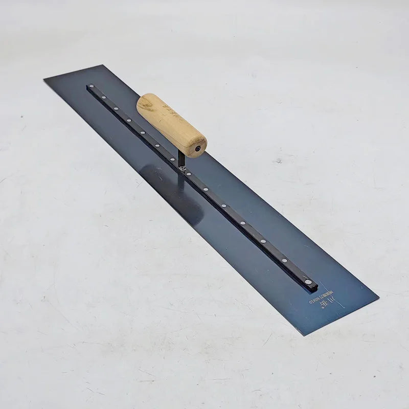 60CM Plastering Trowel Wooden Handle Blue Steel Blade Skimming Construction Putty Knife Drywall Tools Spatula for Smoothing