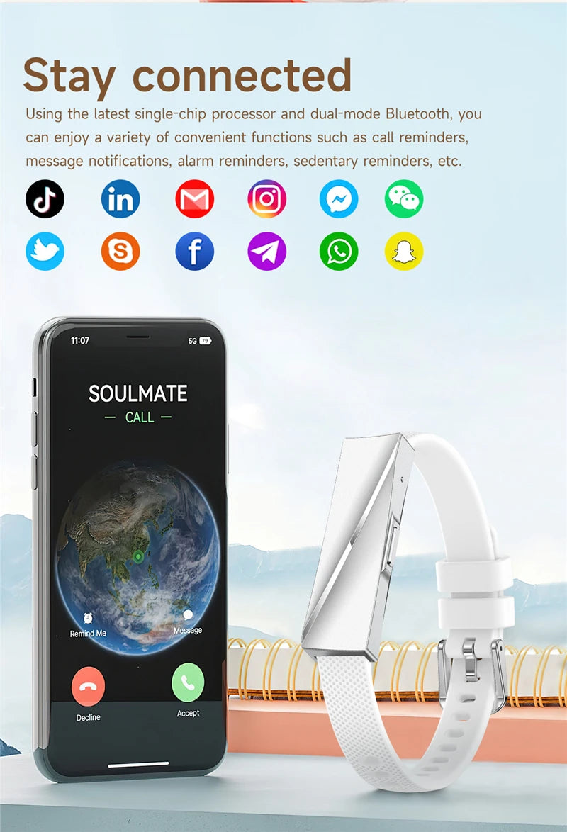 Women Smart Bracelet with Heart Rate Monitor Activity Fitness Tracker Sports Wristband Waterproof Smart Watch Men Smartband