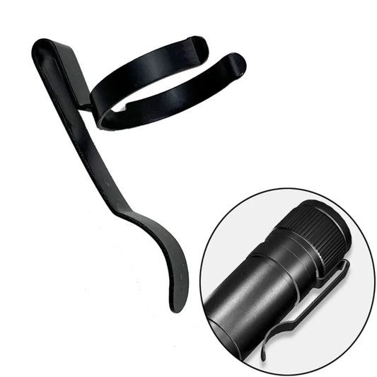 Black Clip Flashlight Torch Holding Clamp Belt Pocket Clip For Flashlight Body Diameter 18.5mm to 20mm Lighting Accessories