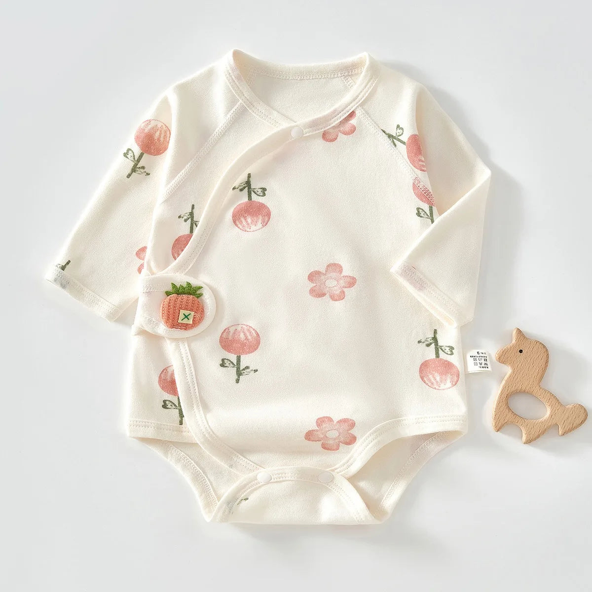 Ircomll 2 pcs Spring and Autumn Newborn Bodysuit Cotton Long Seeve Clothes Infant Clothing Pajamas Overalls for Girls&Boys 0-6M