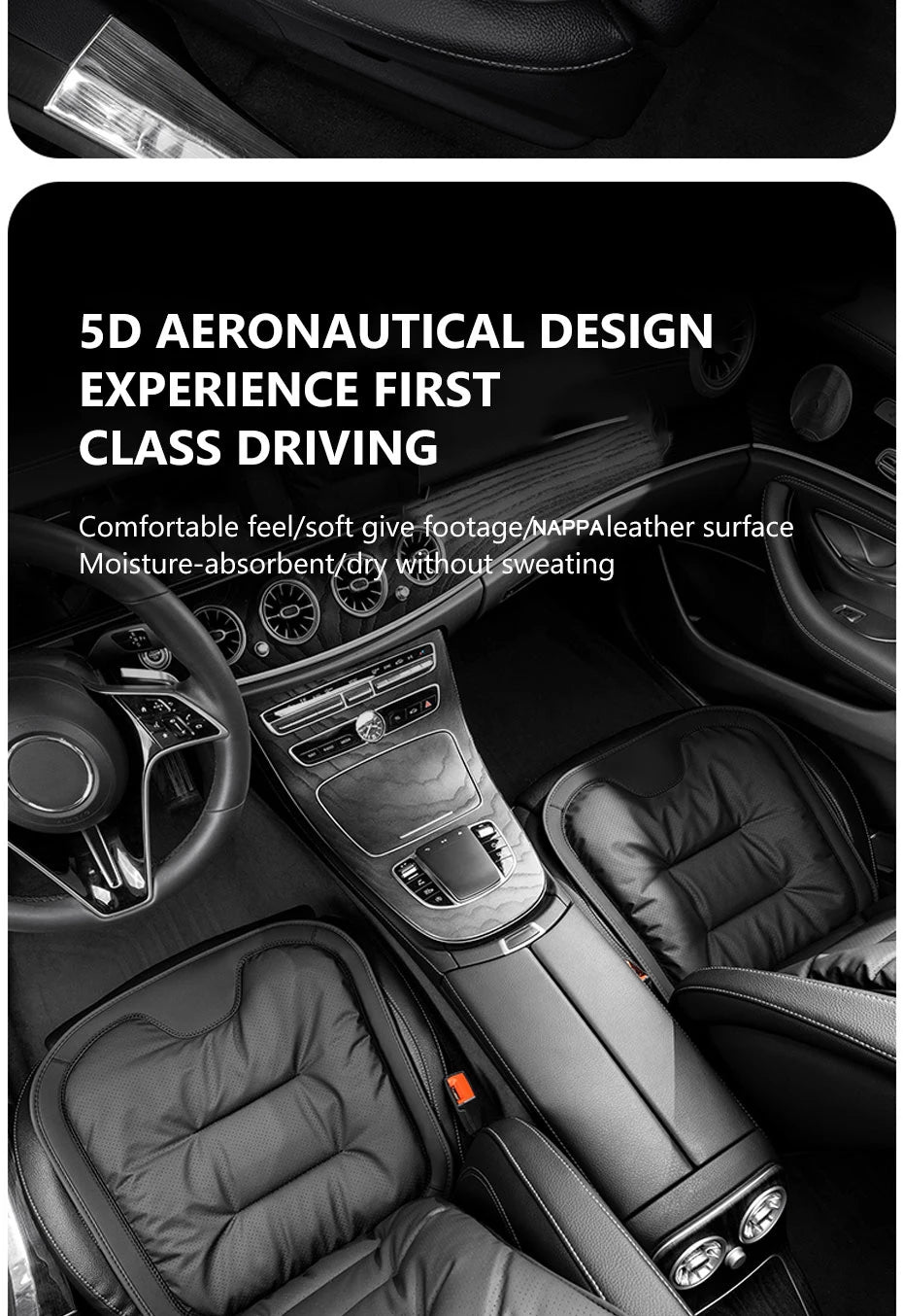 SEAMETAL Nappa Leather Car Seat Cover Universal Winter Seat Cover Soft Breathable Seat Cushion With Waist Pad Comfortable Mats