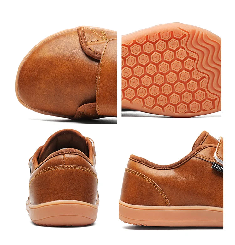 Mens/Women Barefoot Walking Shoes Wide Toe Zero Drop Minimalist Shoes Leather Comfortable Casual Shoes for Gym Driving Office