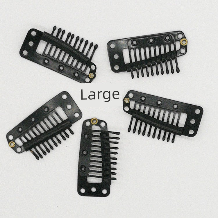 Wig Hair Piece Fixed Clip Beret Large Oblique Clip Hair Extension Elastic Hairpin Ten Teeth 3.6cm Clip
