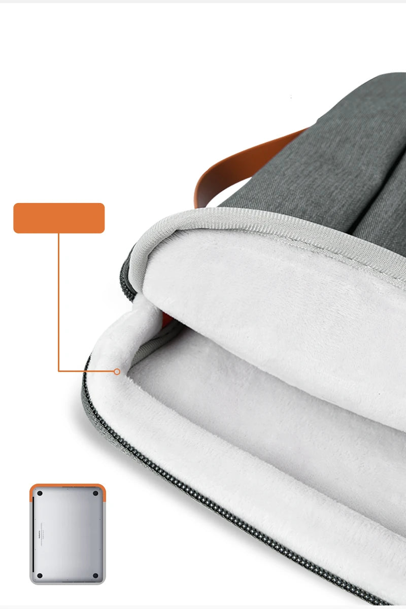 Multi-pockets Laptop Sleeve for MacBook Air 13.6 Handle Laptop Bag for MacBook Pro 14 Shocproof Notebook Bag for MacBook 16.2 M3