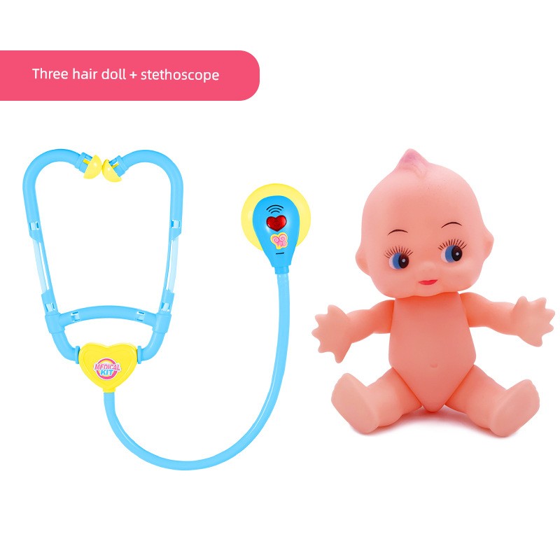 Artificial Stethoscope Kids Doctor Nurse Teaching Aids Suit Boys and Girls Play House Injection Medical and Dental Clinic