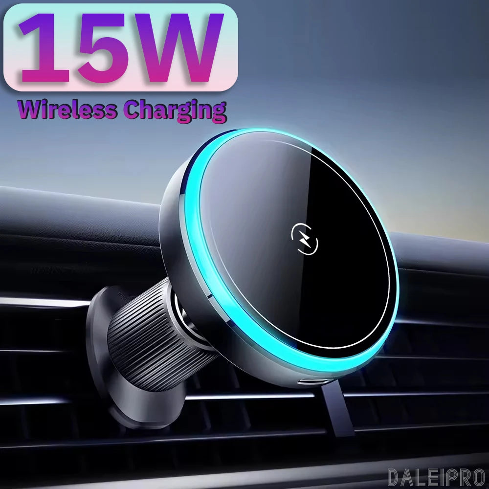 For 2015-2017 Hyundai Sonata LF Car Phone Holder Wireless Charger Magsafe Holder Auto Clamping Strong Magnet Car Accessories
