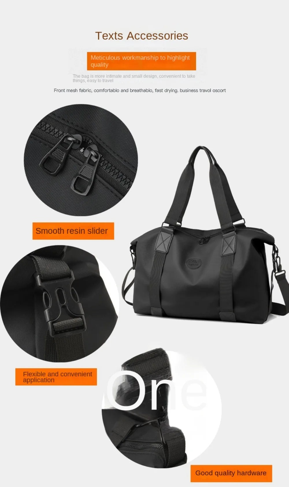 Large-Capacity Womens Travel Tote Bags Solid Color with Zipper Gym Fitness HandBag Overnight Bag Duffel Bag Sports Shoulder Pack