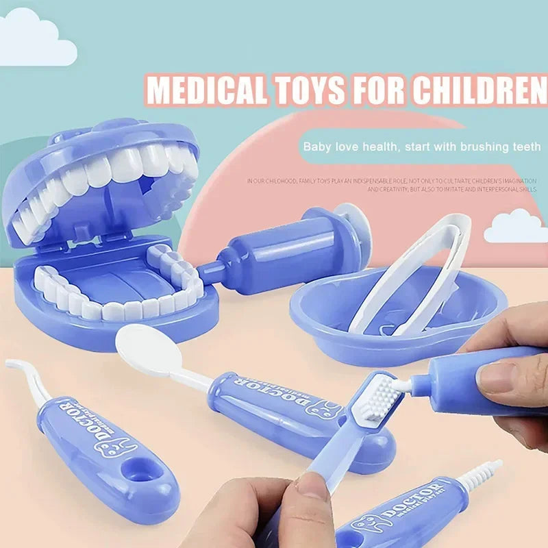 Children Montessori Toys Parent-child Interaction for Girl Boy Dentist Check Teeth Model Doctors Role Play Baby Montessori Toys
