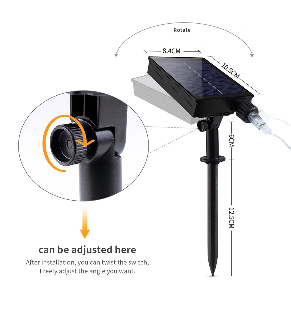 LED Strip Solar In-Ground Copper Lights Solar Garden Light Outdoor Waterproof Landscape Lighting for Yard Patio Holiday Decor