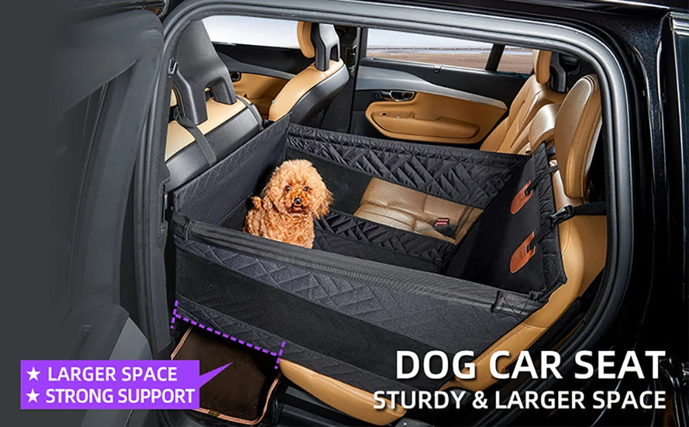 Double Zipper Car Pet Seat Pad Dogs Cats Car Backseat Protector Waterproof Dirt Resistant Solid Color Cars Rear Seats Cushion