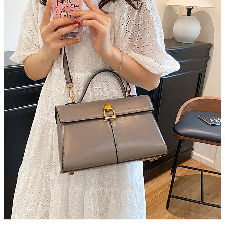 2025 New Classic Style Solid PU Square Shoulder & Crossbody Bags High Quality Sense of Luxury Simple Commute Handbags for Women