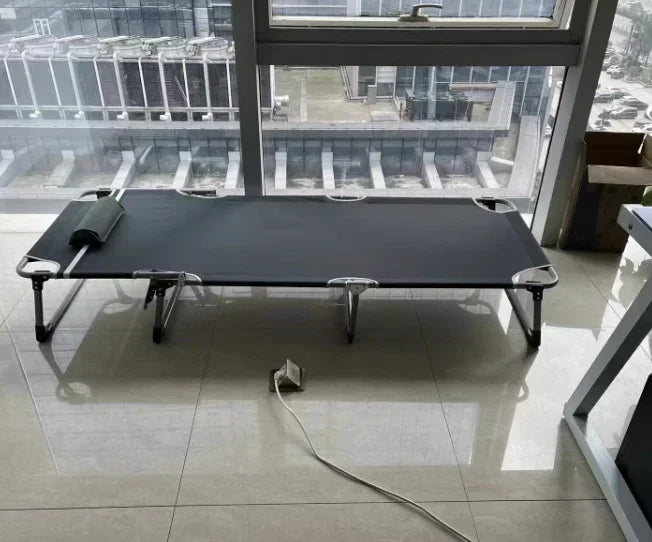 Single Folding Beds Bedroom Dormitory Office Comfortable Homestay Furniture Villa Portable Bed Outdoor Travel Camping Recliner