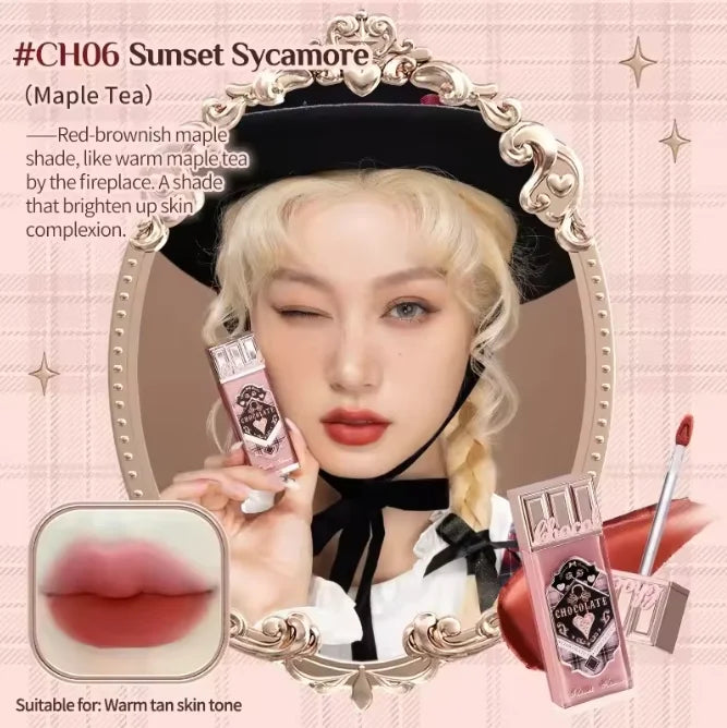 Flower Knows Chocolate SWEETIE BEAR Makeup Set Eyeshadow Palette Matte Lip Mud Blush Long Lasting Black Mascara Cream Original