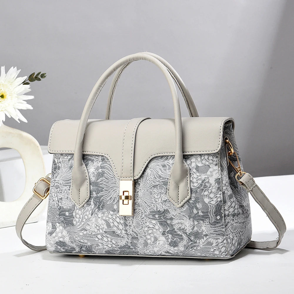 Fashion Luxury Design Shoulder Bag Womens Handbag New Trend Ladies Lady Tote Bags Print Pu Leather Shoulder Cross Bag For Woman