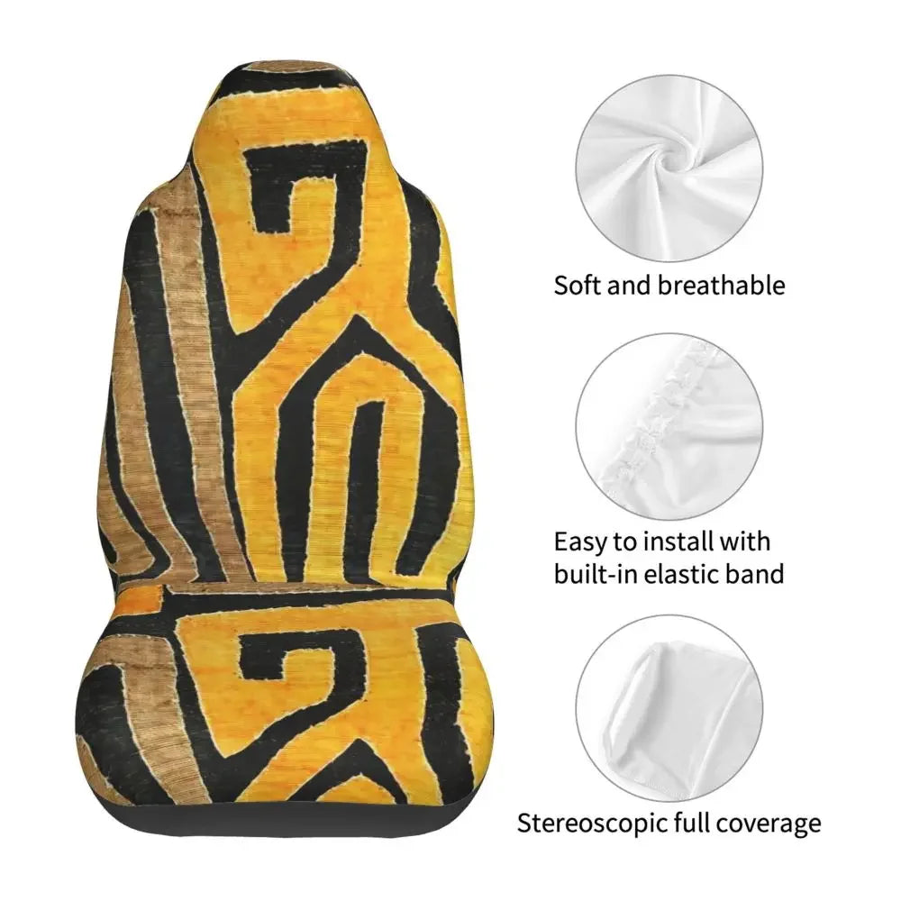 Antique African Textile Print Universal Car Seat Cover Protector Interior Accessories Women Seat Cushion/Cover Seat Protector