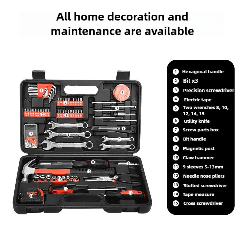 Multifunctional Tools Set Household Maintenance Portable Vehicle Tool Sets Professional Hammer Pliers Wrench Hand Tool