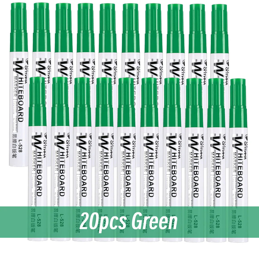 1/20pcs Erasable Whiteboard Marker Pen Blackboard Marker Teaching Chalk for Glass Ceramics Office School Art Marker Stationery