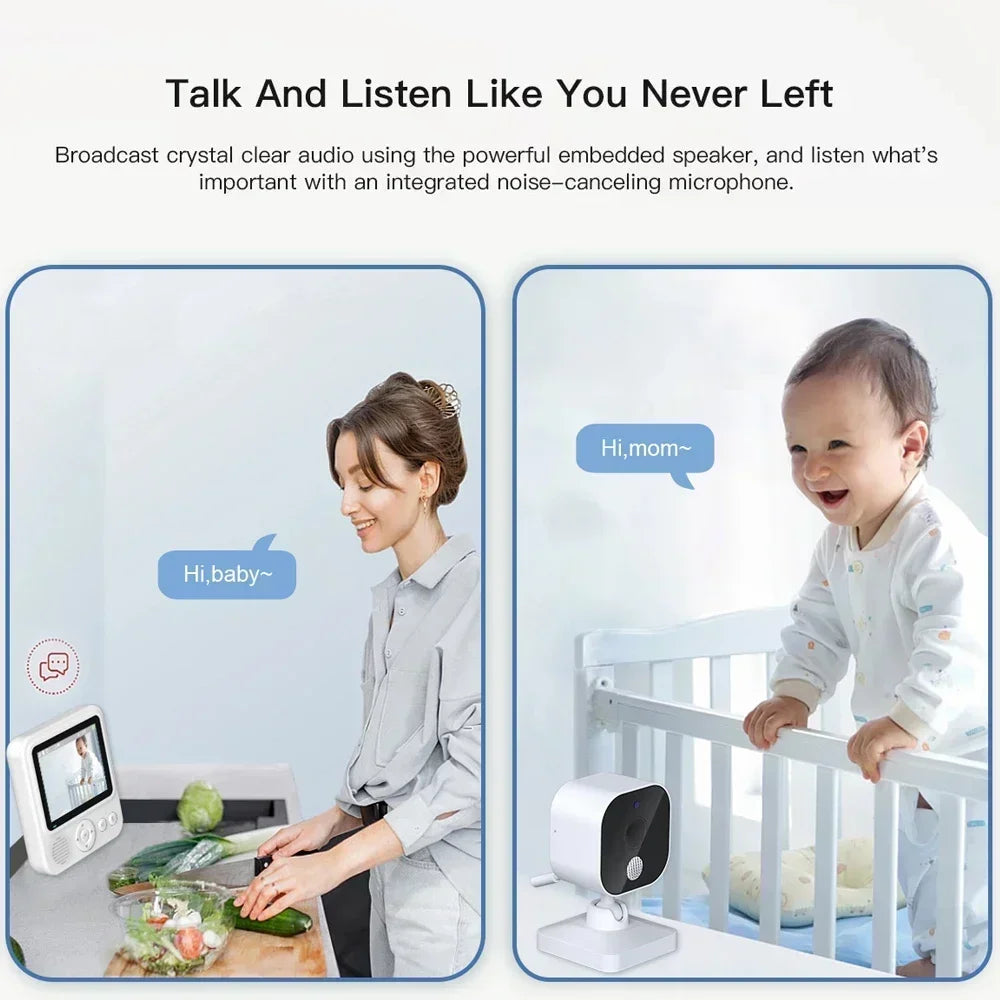 Cdycam Wireless Baby Monitor 2.8 Inch Surveillance Smart Baby Camera Security Protection Two Way Audio Night Vision Babysitte