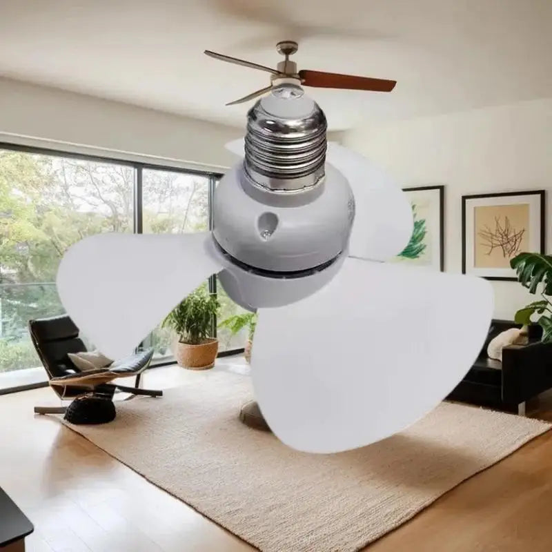 Mini Fan 5W E27 5.1 Inch Ceiling Fan for Indoor Bedroom Cooling - Ceiling Mounted Energy Efficient Lighting