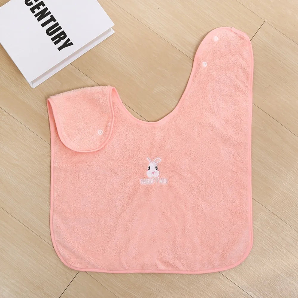 New Soft Baby Bibs Adjustable Snaps Water Absorbent Children's Washcloth Skin Friendly Toddler Face Towel for Feeding Eating