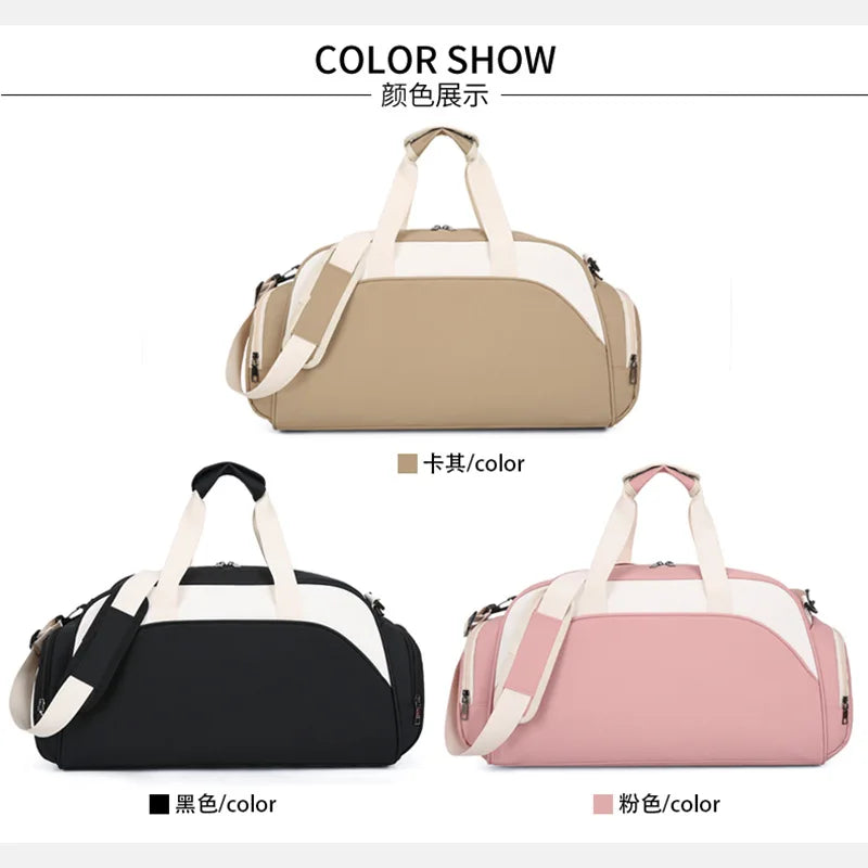 Fitness Bag Custom Logo Dry Wet Separation Travel Bag Personalized Sports Bag DIY Name Gym Bag