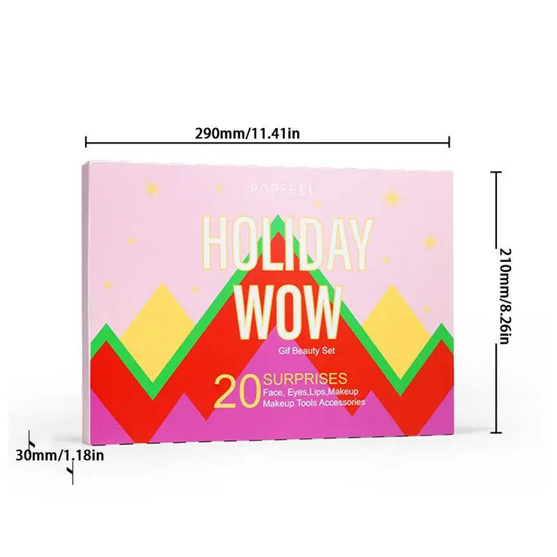 Makeup Advent Calendar Christmas Gifts All-in-one Makeup Kit Christmas Countdown Calendar Lip Gloss Foundation Concealer Mascara