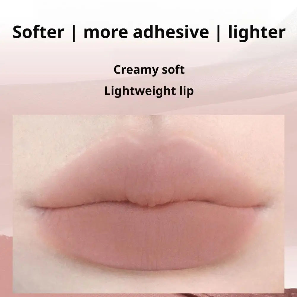 Hyntoor Lipstick Matte Soft Mist Velvet Nude Black Gothic High Colors Lip Mud Non-stick Cup Lasting Korean Lipstick