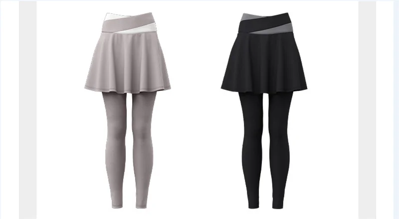 Aiithuug Tennis Skorts Cross-waist Skirted Legging Yoga Legging with Skirts Tennis Leggings Soft Stretchy Tennis Dresses Running