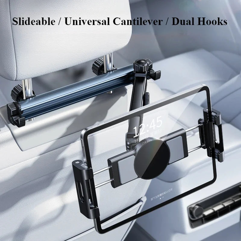 Hipacool Car Phone Holder Tablet Seat Back Stand Headrest Back Seat with 360° Rotatable for 4.7-12.9" for iPhone iPad Universal