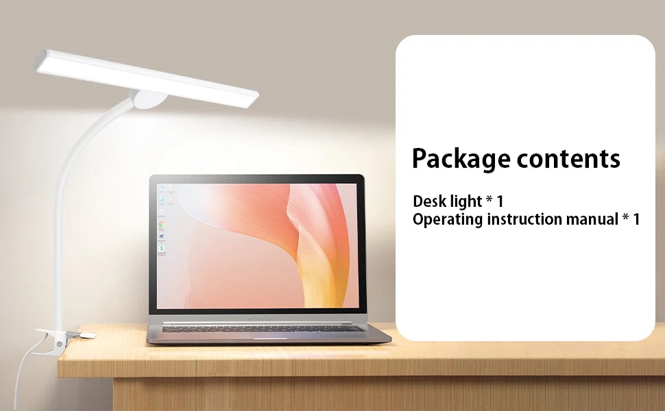 Desk Lamp LED Dimmable 10W 40CM Desk Lamp Clampable Eye Protection  Clamp Light 3 Colour Temperature10 Brightness