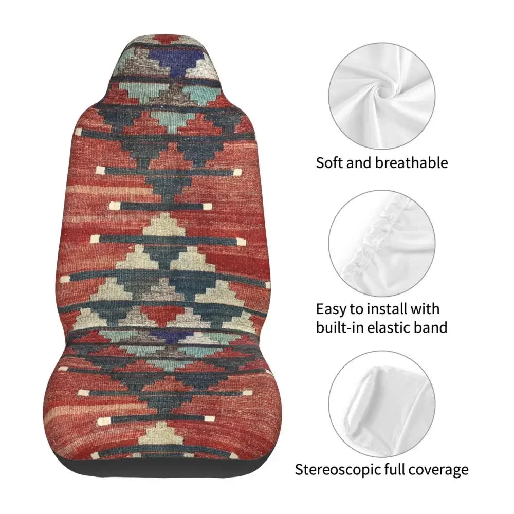 Boho Aztec Universal Car Seat Cover Four Seasons Women Ethnic Persian Tribal Car Seat Cushion Fabric Hunting