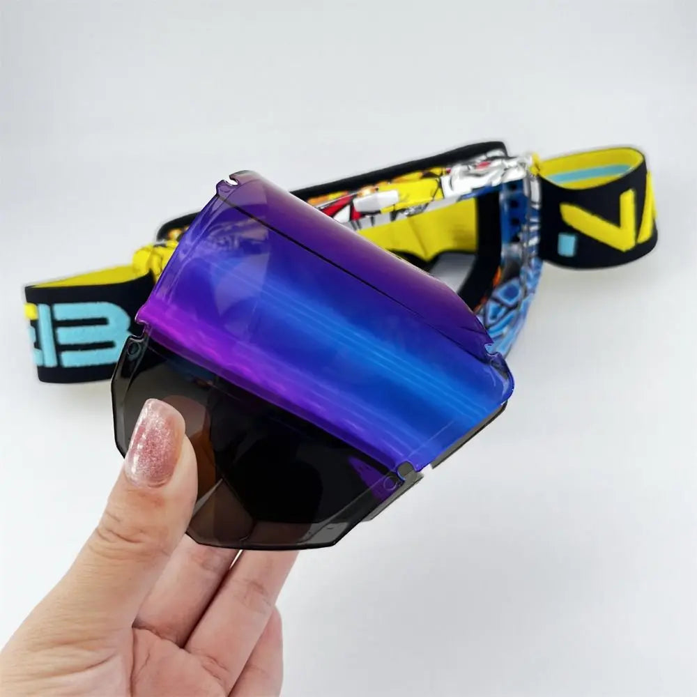 Motocross Dustproof ATV Goggles Mountain Biking MX Riding Ski Glasses UV400 Anti-sand Motorcycle Glasses Men Women
