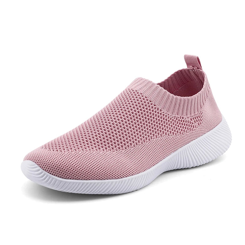 2024 Spring Women Shoes Knitting Sock Sneakers Women Flat Shoes Casual Breathable Sneakers Flats Walking Shoes for Women