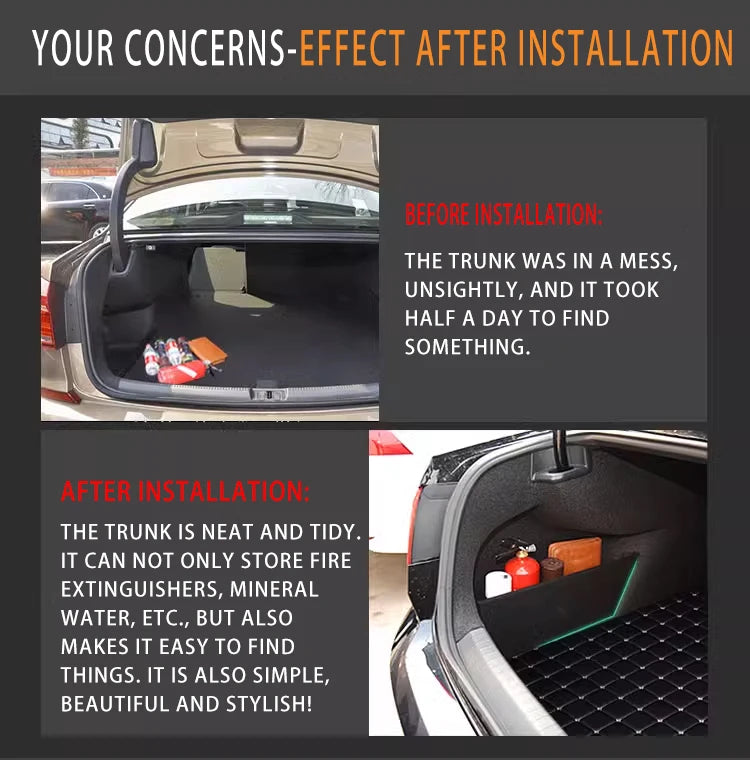 Auto Accessories For Chery Tiggo 7 PLUS Ebro S700 2025~2026 Car Organizer Trunk Side Partition Trunk Interior Storage Box Parts