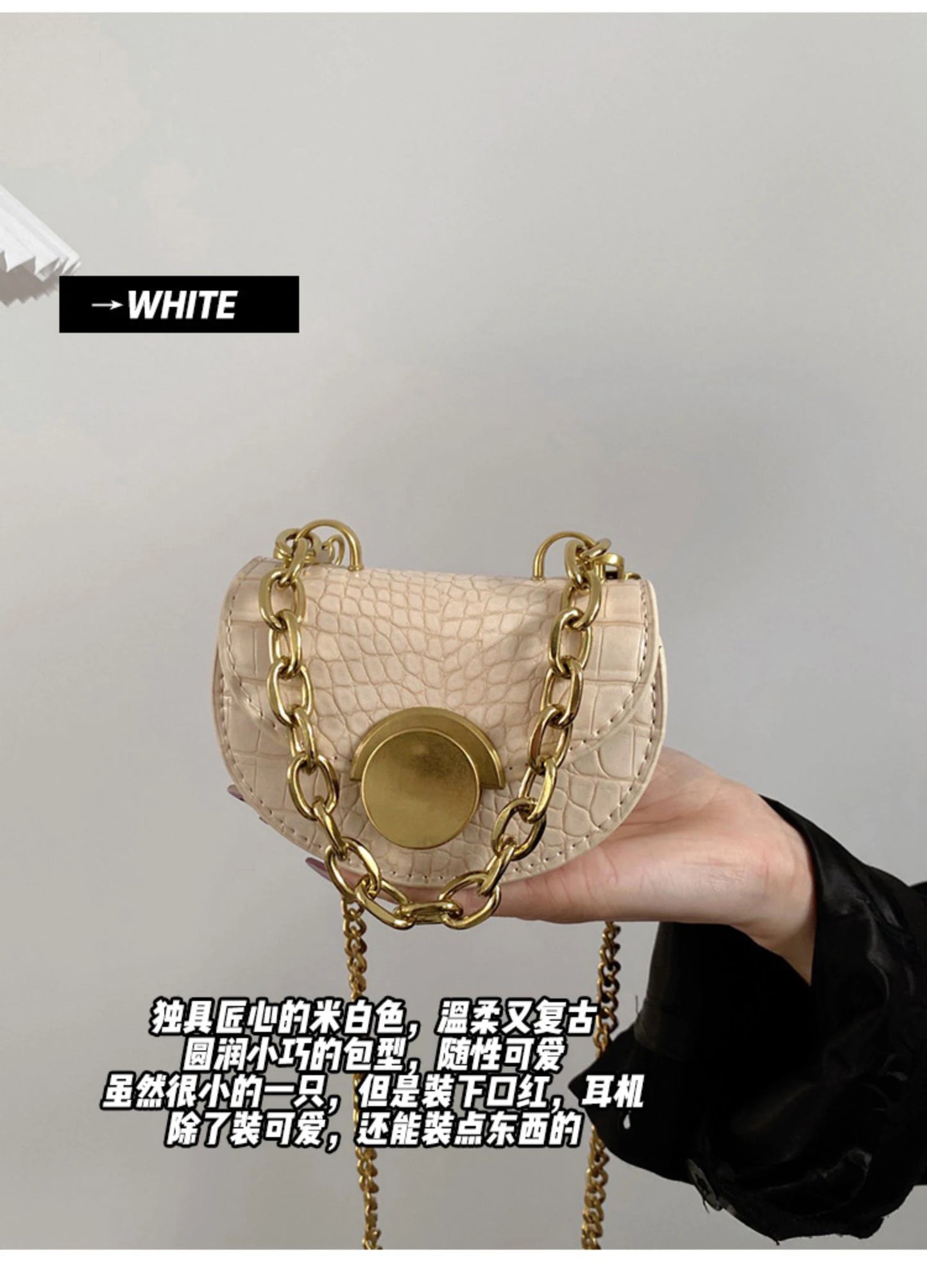 Fashion Chain Mini Crossbody Bag Women Classic PU Leather Flap Design Lipstick Coin Purse Girl Cute Earphone Bags