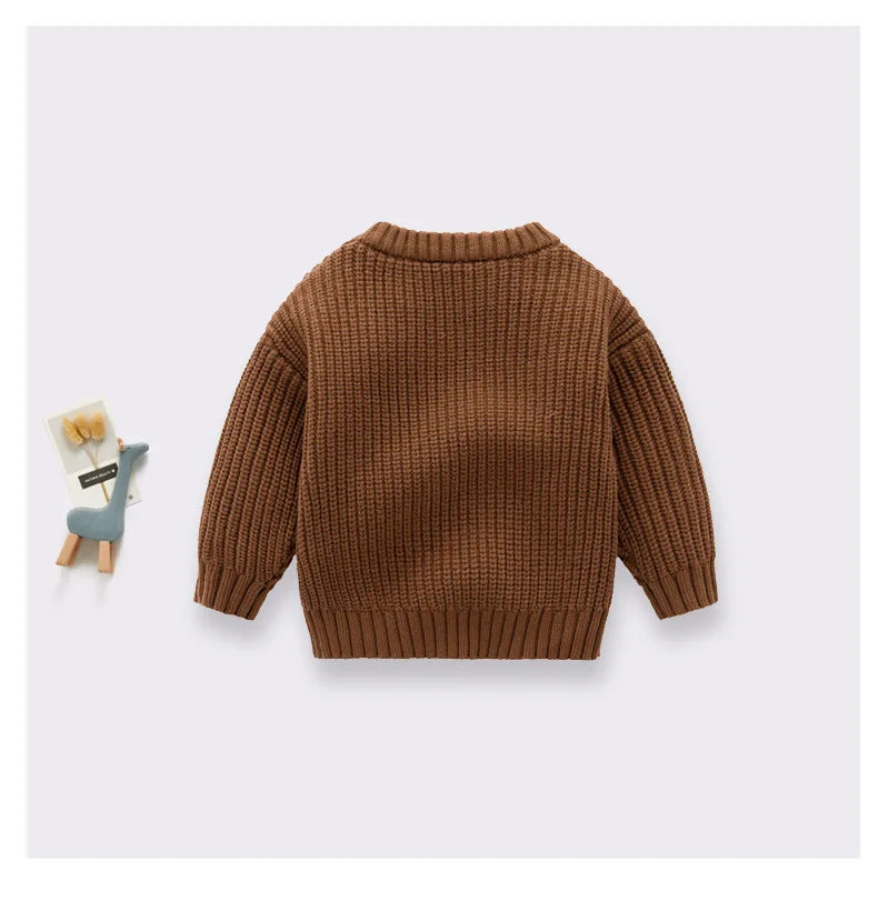 0-6Yrs Baby Boys Girls Knit Sweater Clothes 2025 New Toddler Infant Newborn Knitwear Soft Spring Long Sleeve Baby Pullover Tops