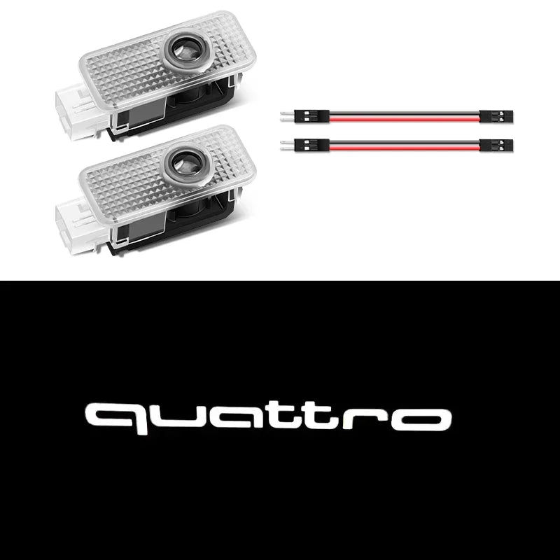 2Pcs Car Door Laser Projector LED HD Welcome Lamp For Audi S Line RS A1 A3 A4 A6 A7 Q3 Q5 Q7 RS3 RS4 RS5 S3 S4 S5 S7