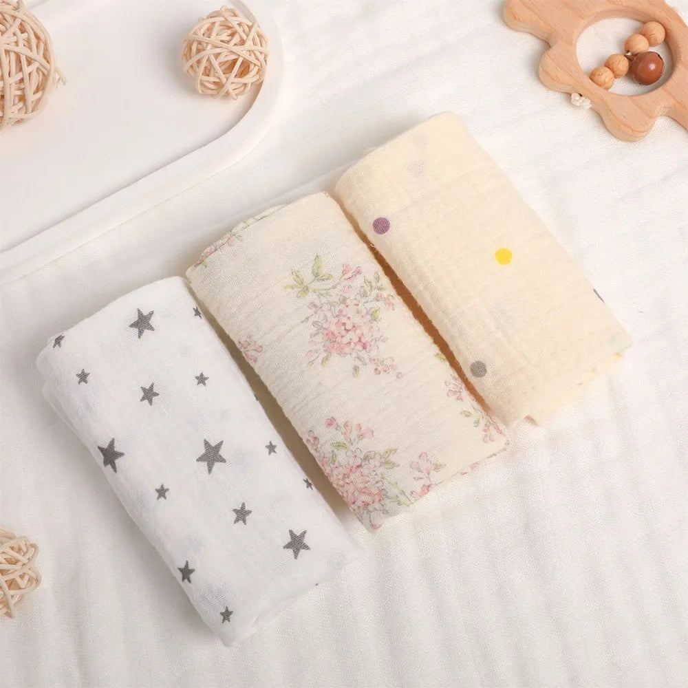 High Quality 4-Layer Pure Cotton Baby Cotton Washcloth Absorbent Soft Square Towels Baby Towels Gauze Cotton Newborn Burp Cloth
