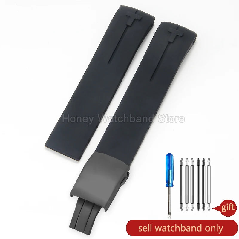 Flexible Comfortable Silicone Bracelet for Tissot T-Touch Blue Orange T013 T047 T121 Watchband Special Interface Sweat Resistant