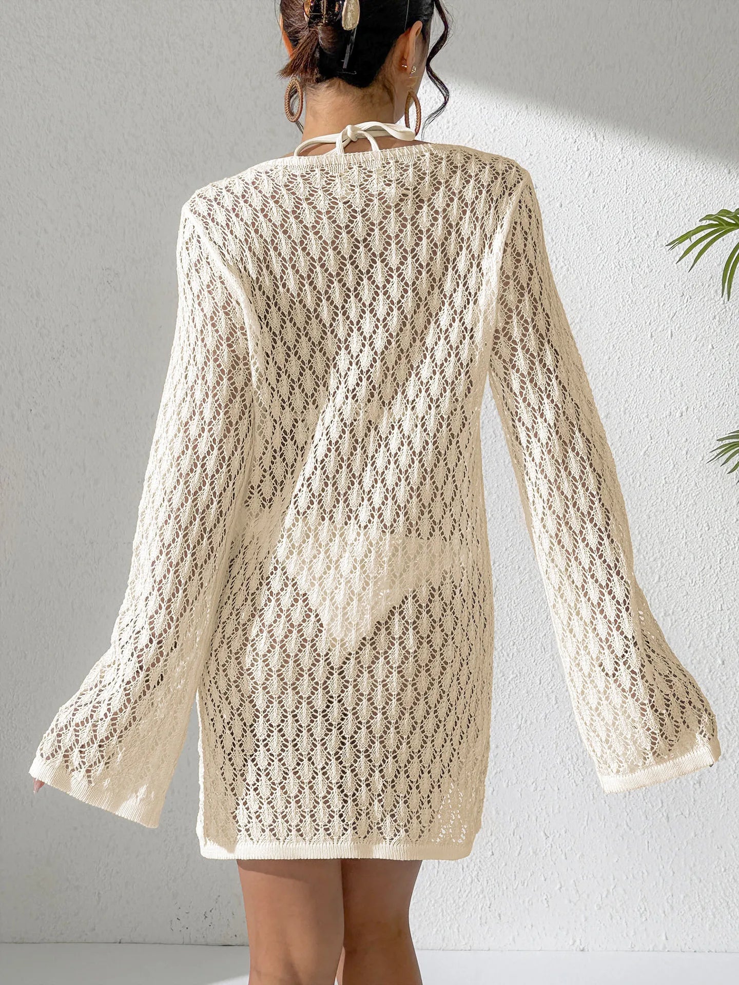 Beachwear Cover Up Ladies Beach Dress Fashion Swimwear For girls Woman Hollow Knitted Bikini Sexy Swimsuit Summer Coverups