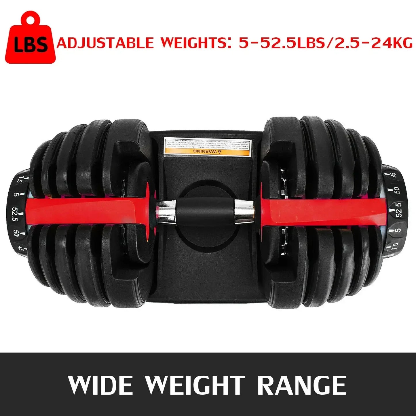SIHAO Adjustable Dumbbell Set 52LBS Gym Equipment for Arm Muscle Training Quick-Change Weight Fitness Dumbbells