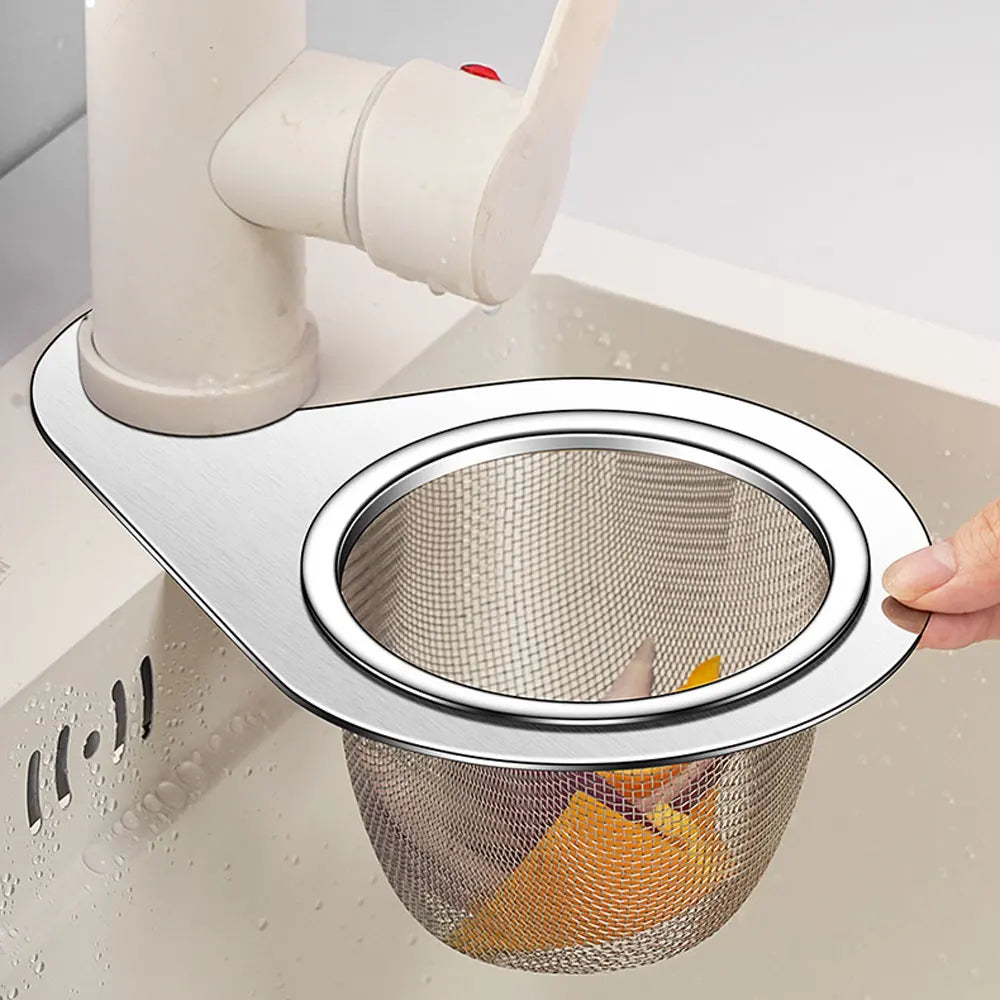 Stainless Steel Swan Sink Strainer Basket Removable Goosehead Storage Drainage Basket Goosehead Hanging Wet & Dry Drainage Racks