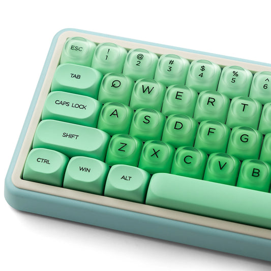 130 Keys Green Liquid Foundation Keycap HOA Profile PBT Double Shot Keycap For Mx Switch Mechanical Keyboard Custom Key Caps