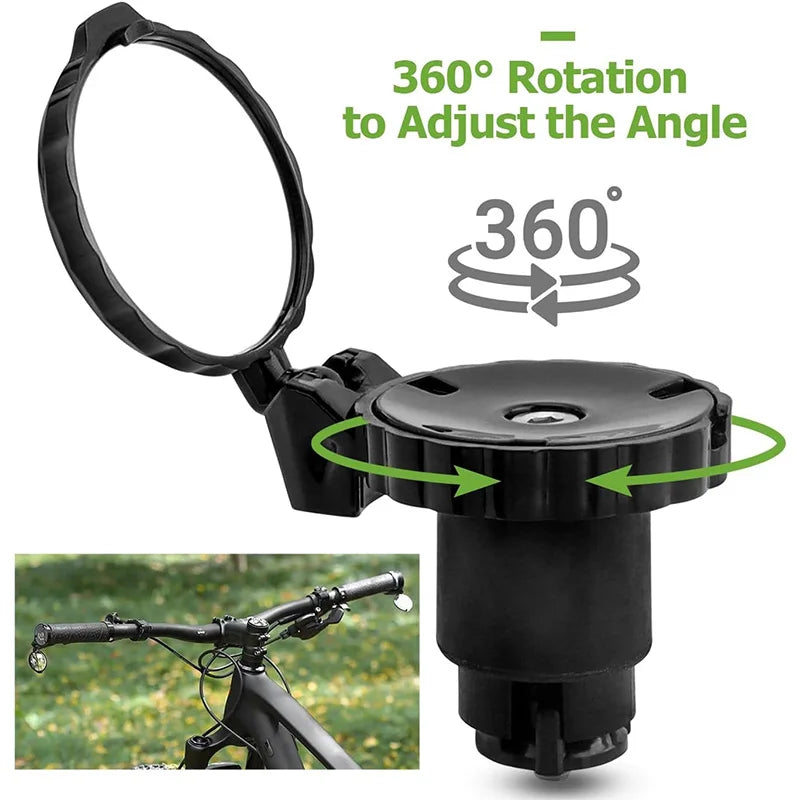 Bicycle Mini Handlebar Rearview Mirror Adjustable Rotate Clear Cycling Convex View Mirrors for MTB Road Bike Accessories