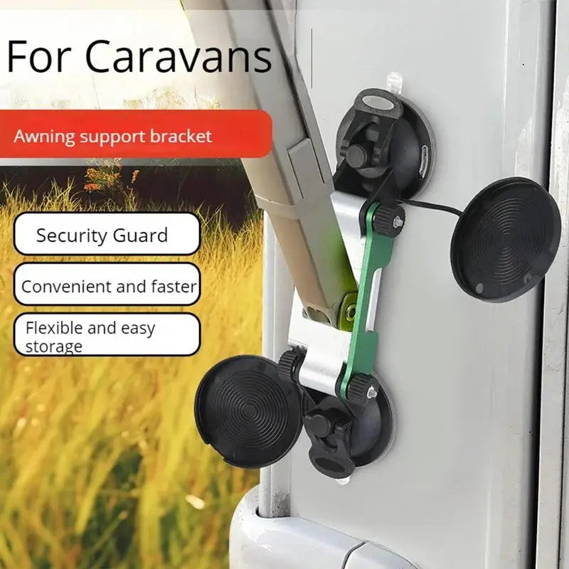 Heavy Duty Suction Cups RV Awning Fixed Support Bracket Rugged Construction RV Awning Accessories For Camping Traveling Car