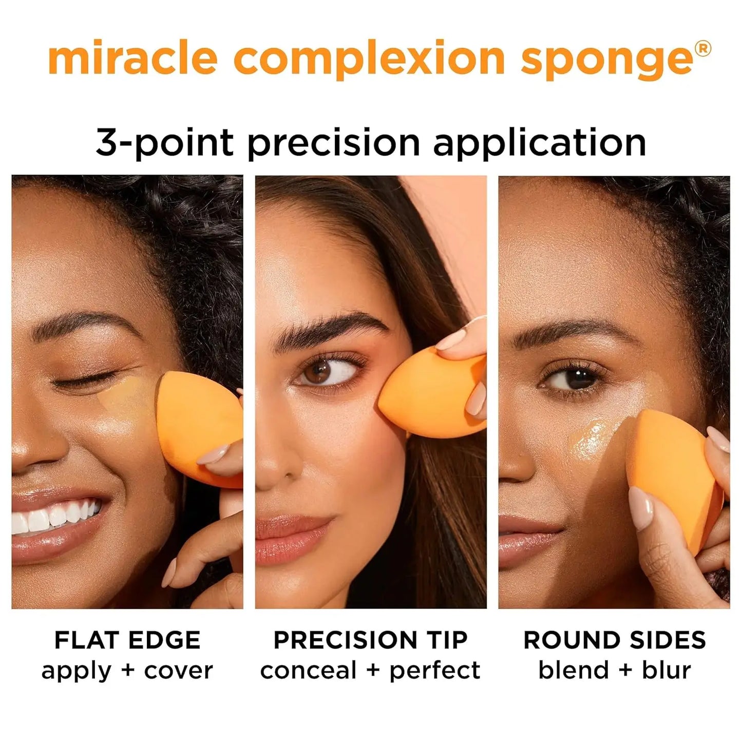 Real Techniques Complexion Sponge Makeup Blender Liquid and Cream Foundation Streak-Free Professional Makeup Tool Free 4 Count