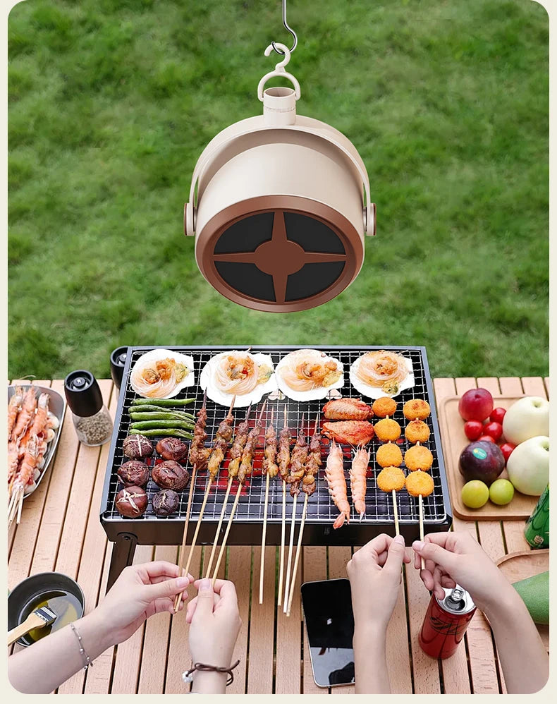Electric Desktop Range Hood USB Adjustable Angle Portable Mini High Suction Power Exhaust Fan for BBQ Hot Pot Kitchen Appliance