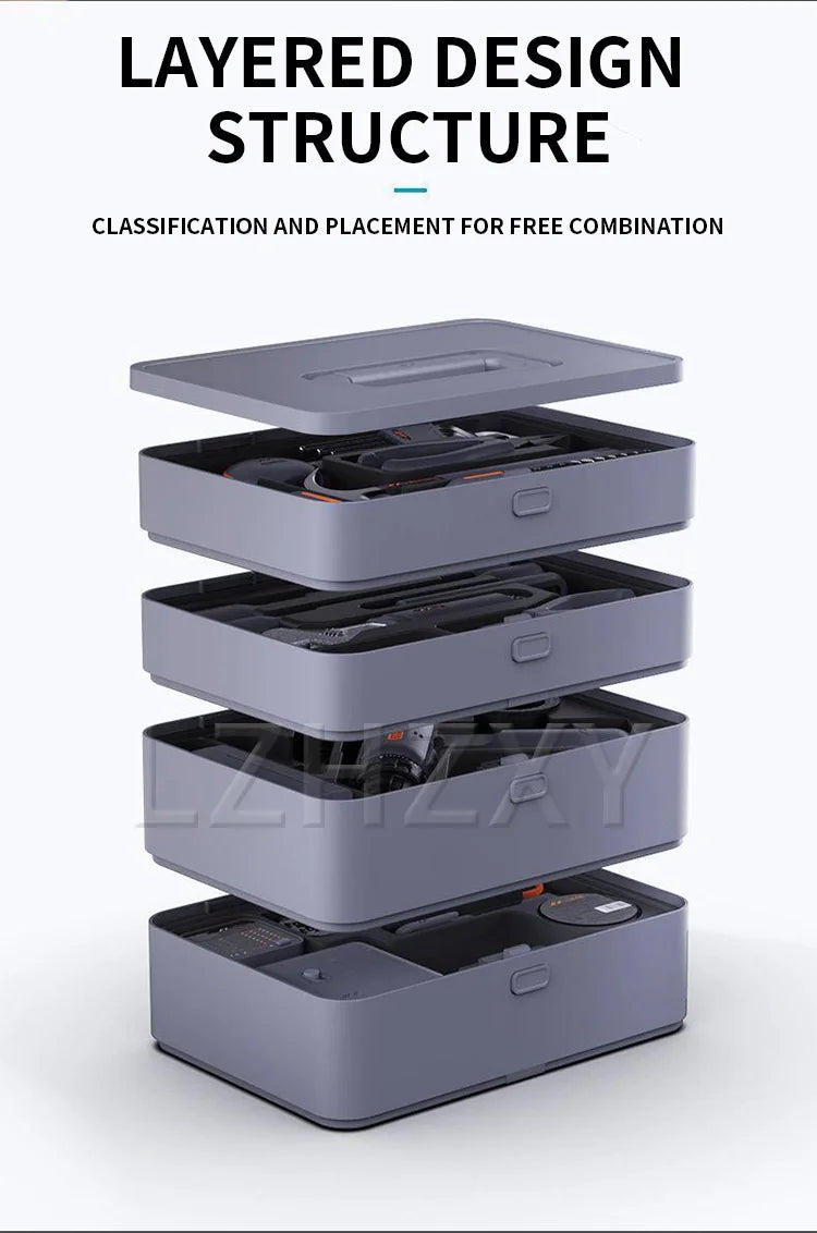 X9-ABCDEFGHI Household Electric Combination Tool Box Layered Free Combination for DIY Hand Tools and Home Repair Tools