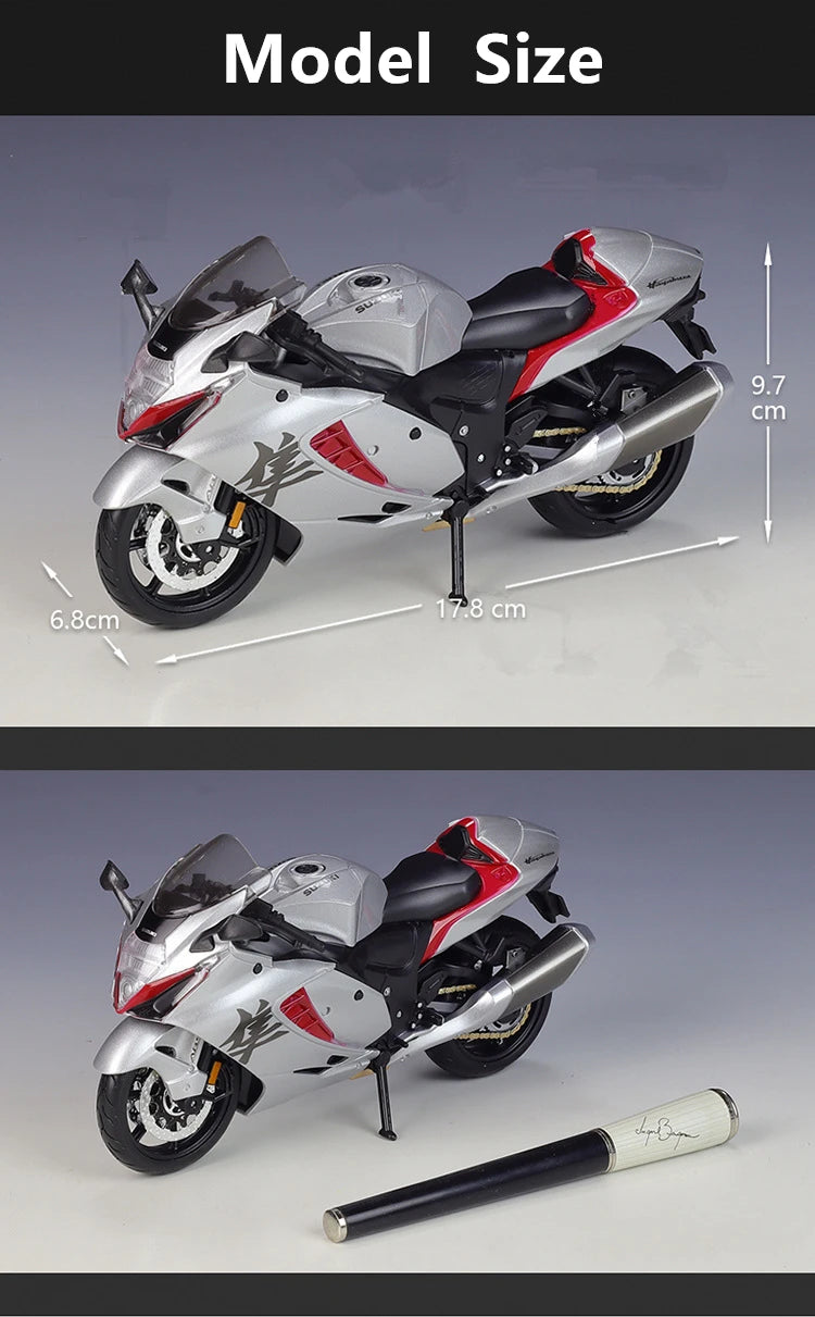 Maisto 1:12 SUZUKI 2022 Hayabusa Alloy Racing Motorcycle Model Diecasts Metal Street Sports Motorcycle Model Childrens Toys Gift